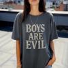 Boys Are Evil T Shirt Dark Humor Grunge Graphic Tee Alt Streetwear Unisex