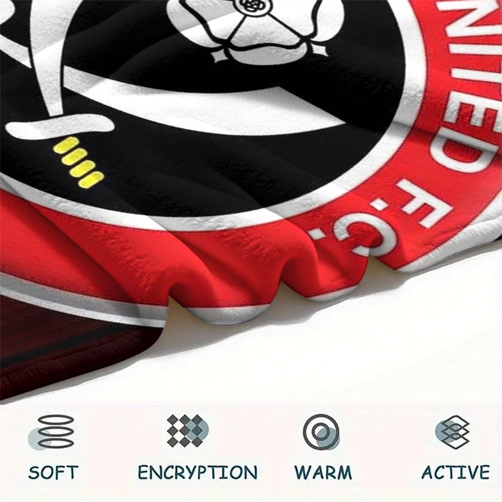 1PC Custom Name Sheffield United FC Patterned Flannel Blanket Suitable For All Seasons for Home Decor Warmth and Comfort Gifts Holiday Present