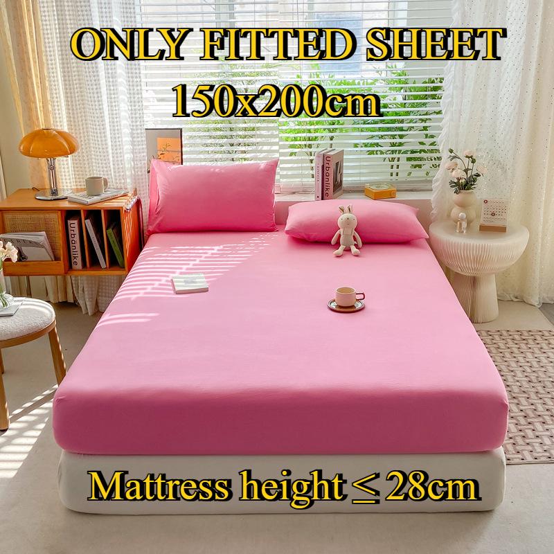 Fitted Sheet Pure Cotton Non-fading Non-balling Single-piece Bed Sheet Non-slip Multi-specification Bedding Bedspread Protector