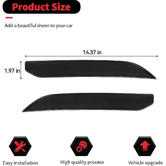 RT-TCZ Copertura Decorativa Fendinebbia Posteriore Nero Affumicato Accessori Esterni per Jeep Grand Cherokee 2022 2023 2024 2025
