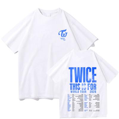 Twice This Is for World Tour 2026 T-shirts Men Women Graphic Print T Shirts Tee High Quality Cotton Soft T-shirts Loose Clothing