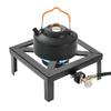 Quadratischer tragbarer Single-Burner Outdoor-Gasherd Propan-Kocher mit verstellbarem 0-20Psi Regler Schlauch für Terrasse Camping, BBQ