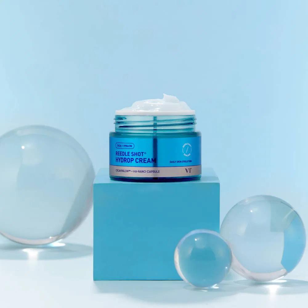 VT Cosmetics Reedle Shot Hydrop Cream Special Set 50ml + 2ml x 3 Niacinamide Panthenol Hyaluronic Acid Cica Hydrating Face Cream