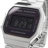 CASIO digital wristwatch vintage series A168WEM-1 men women kids silverblack overseas model