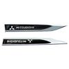 cyxmtz1 NEW Mitsubishi Ralliart Lancer EX Outlander 3 Pajero 4 ASX Car Metal Alloy Badge Car Body Side Wing Fender Decoration Stickers