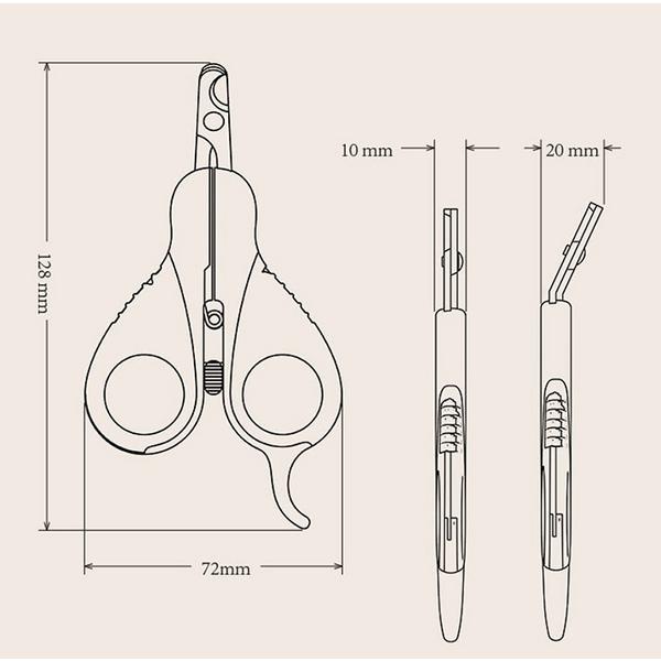 Dingdongpet Pet Color Matching Toenail Clipper 128 X 72 Mm, Gray, 1 Piece, Korean Pet Shampoo