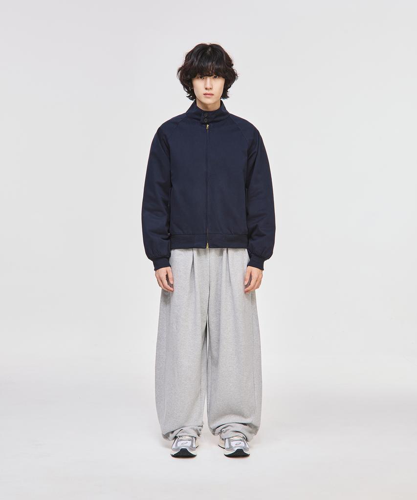 Signature Cotton Crop Harrington Jacket [Navy]
