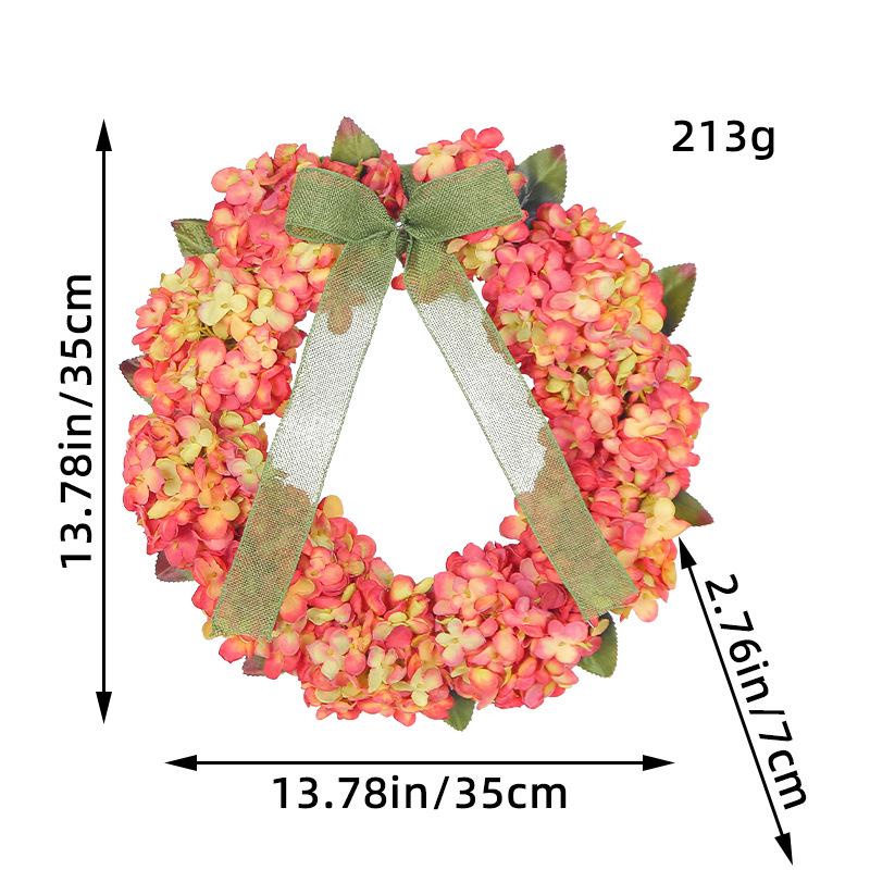 Thanksgiving Autumn Hydrangea Wreath - Pastoral Style Door & Wall Decor