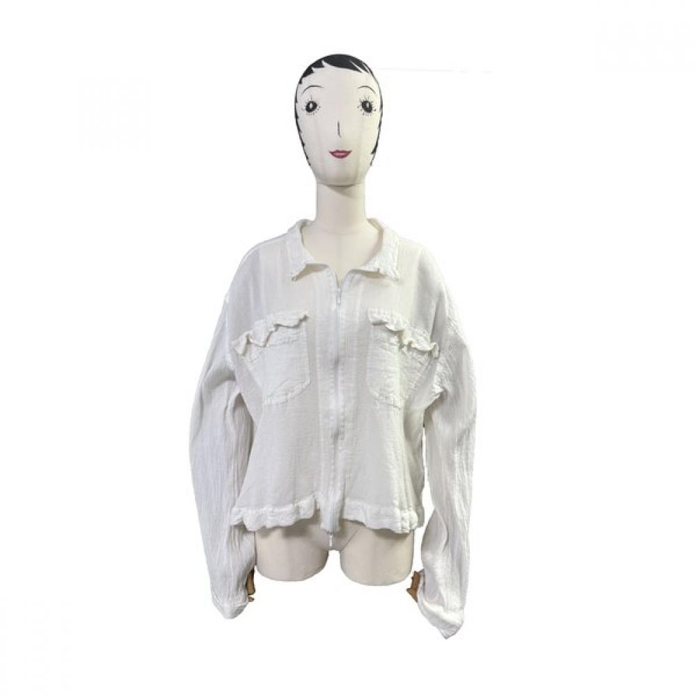 LA VITA JUNKO 100% Bawełniana Plisowana Kurtka Cqfjk003