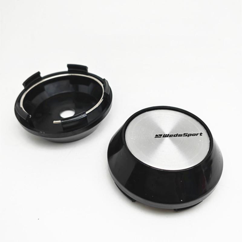 4pcs 65mm WedsSport Wheel Center Caps Hub Weds Sport Logo Emblem Badge Rims Cover Car Styling Accessories