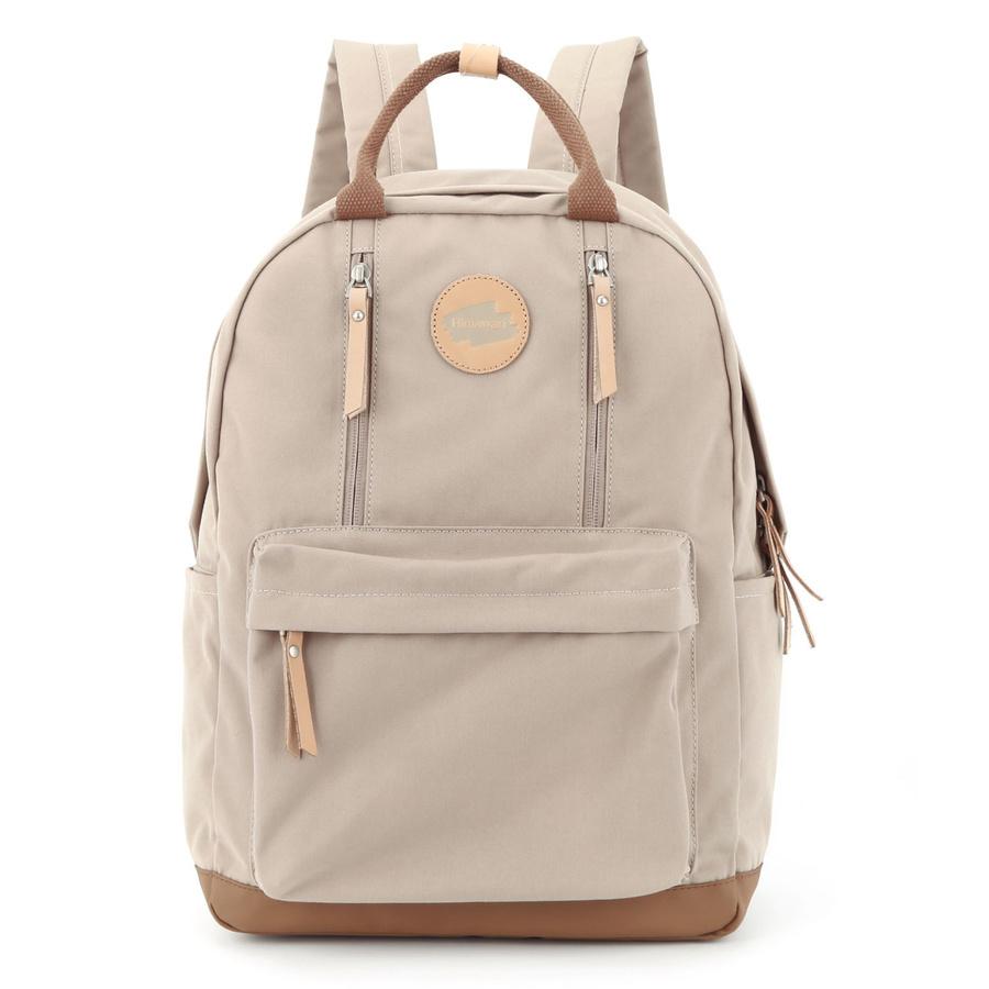 Modny plecak w kolorze beżowym z kieszeniami na laptopa - Himawari