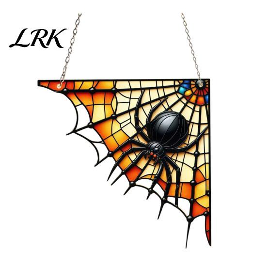 90 Degree Corner Wall Accents 3D Spider Web Halloween Decor, Acrylic Hanging Ornament Durable Holiday Ornaments with Dimensional Effect, Spooky Party