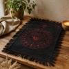 6x Ancient Witch Pendulum Divination Cloth - All Seeing Eye - Black & Blood Red
