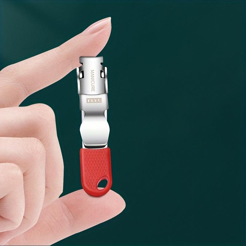 Přenosné skládací nůžky na nehty z nerezové oceli s přívěskem na klíče – praktický nástroj na pedikúru pro úpravu na cestách