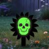 Halloween Garden Stakes Luminous Skull Garden Stakes Outdoor Decor Wooden Halloween Decorations for Fall Holiday Indoor Outside