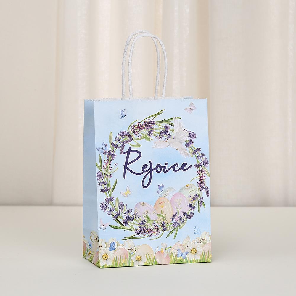 12/30pcs Easter Gift Bags Celebrate with Elegance and Faith Cute Rabbit Design Packaging Candy Eggs Container Reusable