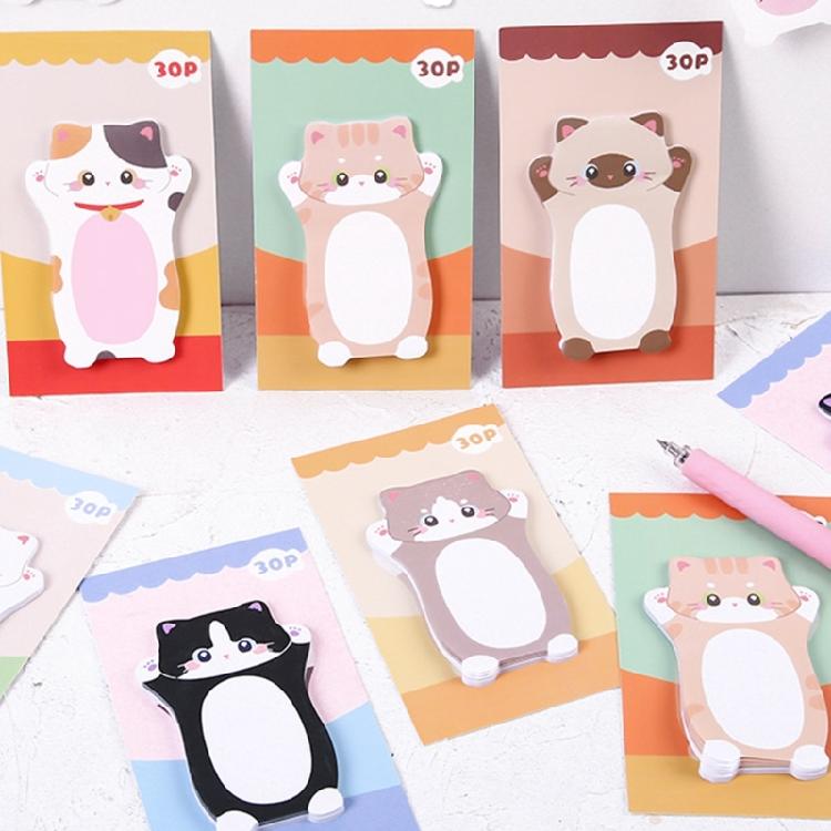 Cartoon Shape Design Stick Note Selves Stick Write Pad Reusable for School Office Journaling Multipurpose Paper Notepads