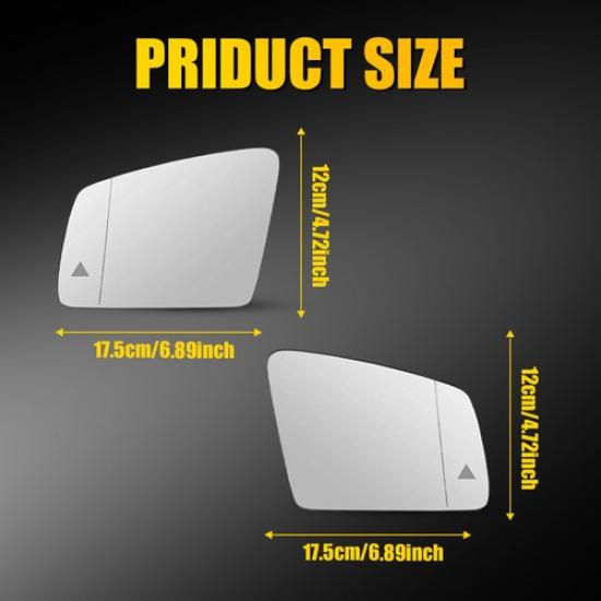 For Benz S-Class W221 10-13 Mirror Glass Heated Blind Spot Detection LH/RH Side