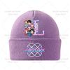 Anime Cartoon KPop Knitted Hat Winter Warm Windproof Hat Cartoon Anime Letter Pattern Knitted Hat Children's Birthday Gift