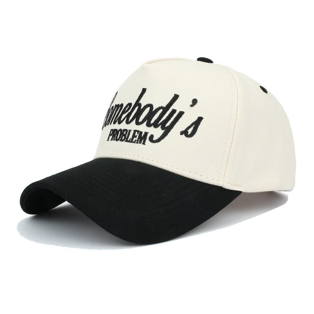 Somebody Truck Driver Hat Men and Women Adjustable Embroidered Baseball Hat Color blocked Valentine's Day Couple Hat