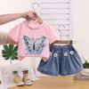 Girls Summer Fashion 2 Piece Set Thin Short Sleeve Shorts Cute Baby Outfit
