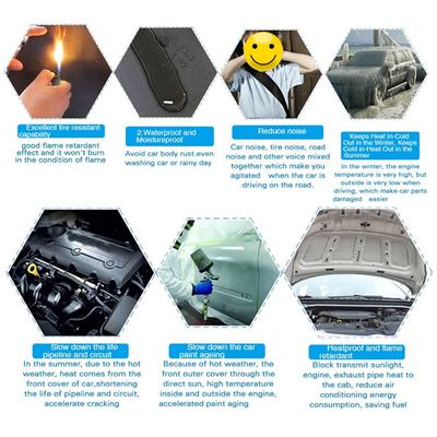 12X 50*30Cm 10Mm Car Hood Sound Mat Proofing Deadener Heat Noise Insulation Foam