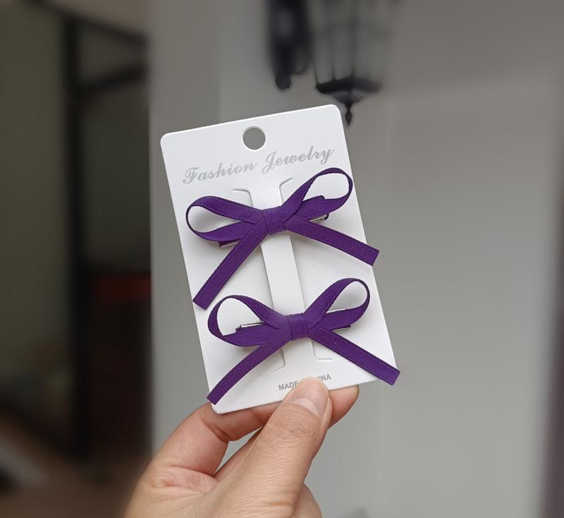 2 Stück Mädchen Mini-Greifklammern Damen Kopfschmuck Haaraccessoires Süße Schleifen-Haarklammern Ballett-Band-Schleifen-Haarnadel Pony-Clip