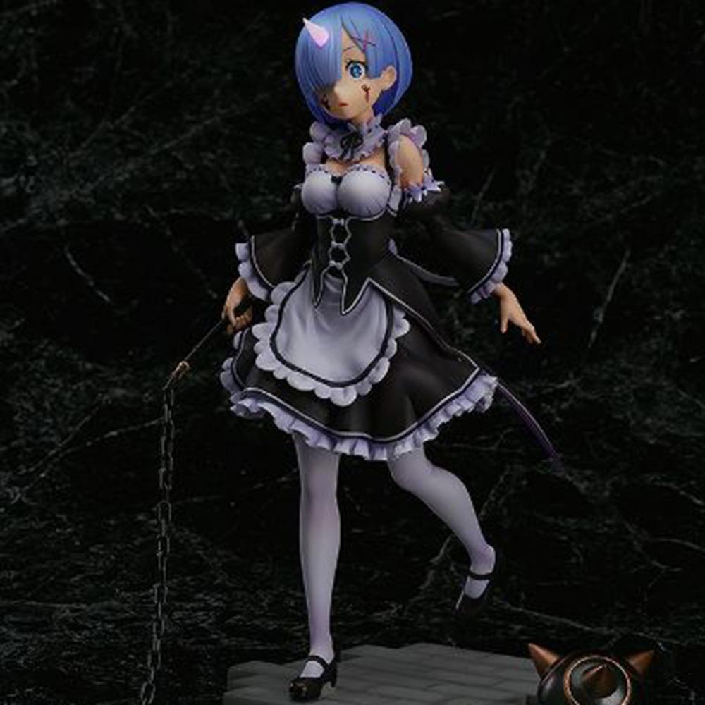 Maxcute Japanese Anime Figures Rem 1/7 Ver. PVC Action Figure Interchangeable Head Collection Gift Model Toys 22CM