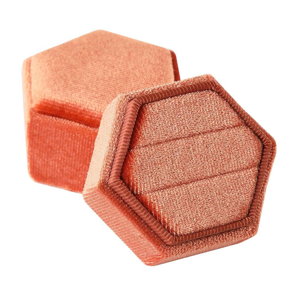 Flannel Hexagonal Jewelry Box for Bracelets and Rings