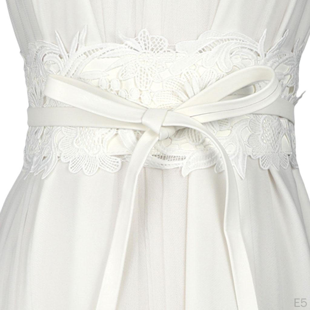 Fashion Lace Belt Waist Band Obi Style Women Bow Tie Waistband for Dress