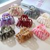 Super Grip Large Smudge-Ink Pumpkin Claw Hair Clip - 2025 New Style Women's Back-of-Head Shark Clip Accessory