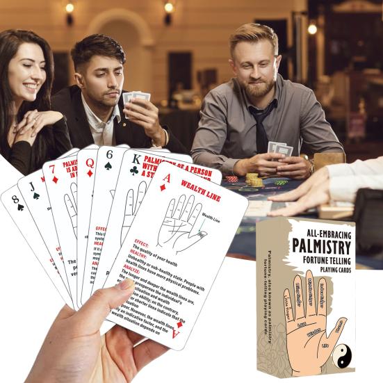 Palmistry Fortune Telling Playing Cards Palmology Theme Fortune-Telling Deck Palm Reading Tarot Cards
