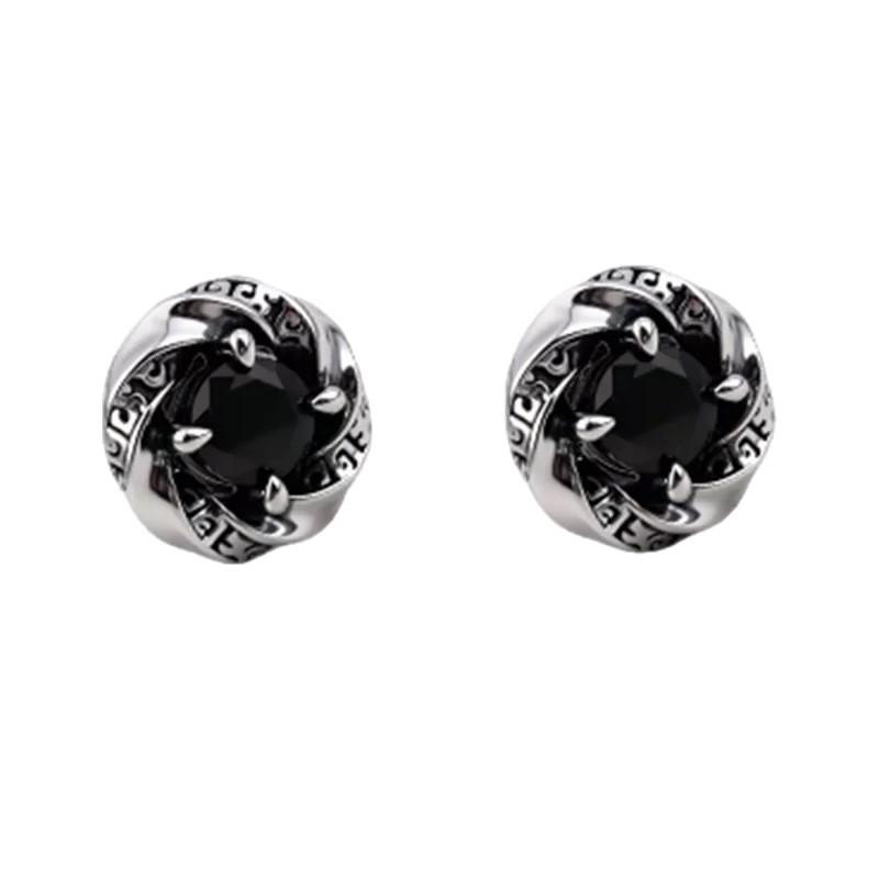 Letter Stud Earrings - Sophisticated Male Ear Ring for Versatile Use. Compact and Delicate Earrings for Any Occasion.