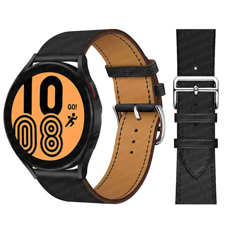 20mm 22mm Leather Strap for Samsung Galaxy Watch 7/6/5/pro/4/Classic 44mm 40mm Bracelet Belt Huawei GT-6-5-4-3-2-Pro 46mm Strap