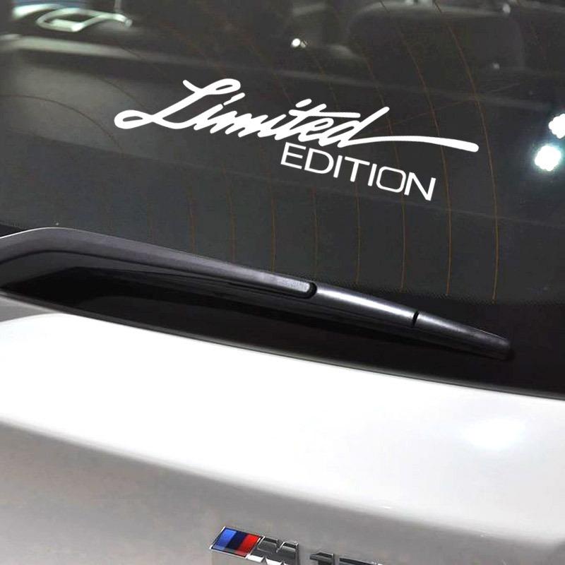 Car LIMITED EDITION Laser Reflective Sticker Electric Motorcycle English Letter Sticker Decorative Sticker