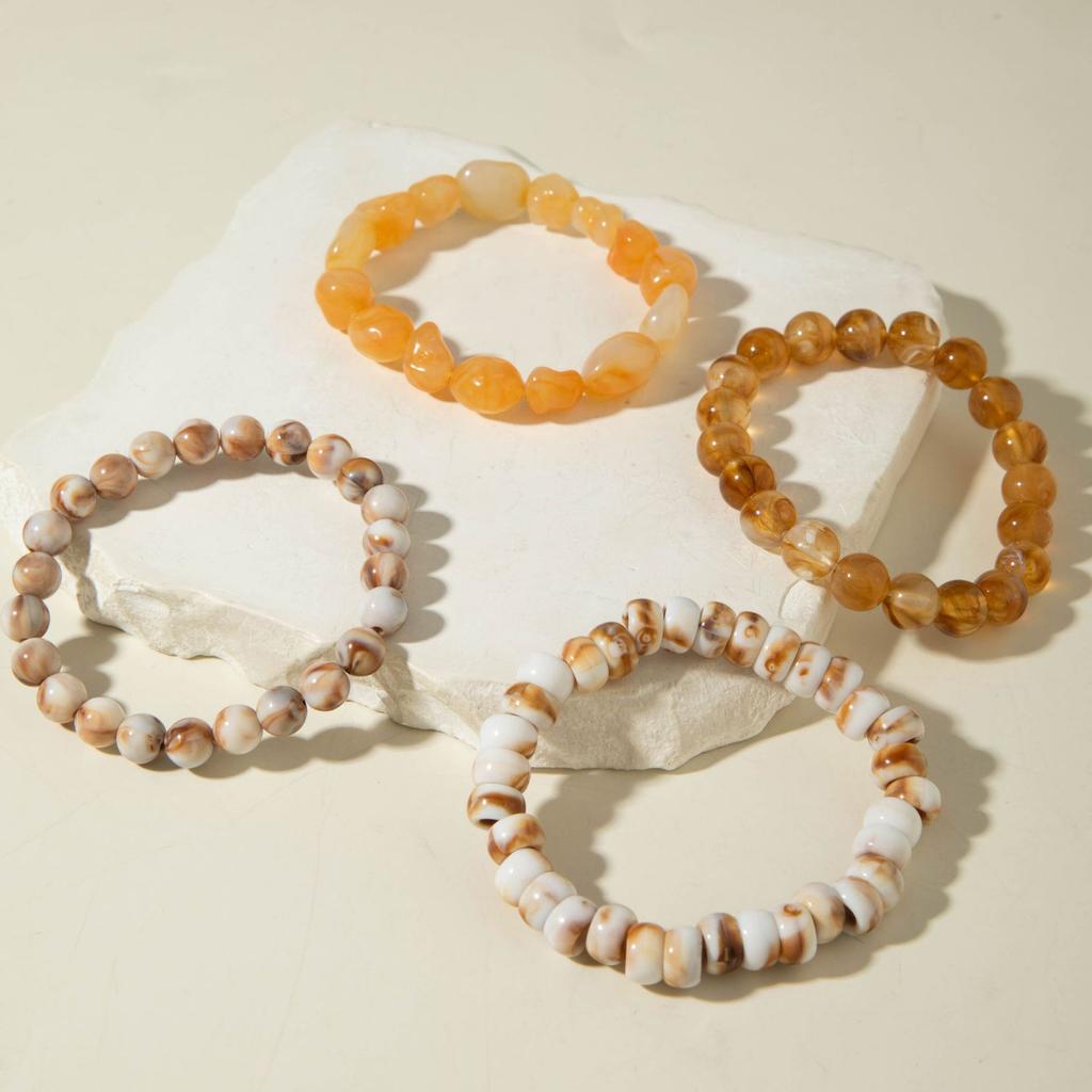 Jewelry Crystal Beaded Bracelet, Bohemian Amber Agate Bracelet Wholesale