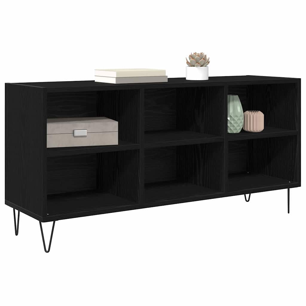 TV Stand in Black Oak Look 103.5 x 30 x 50 cm
