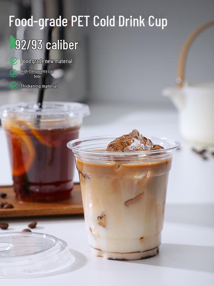 Przezroczyste kubki PET o dużej pojemności na kawę, bubble tea i napoje