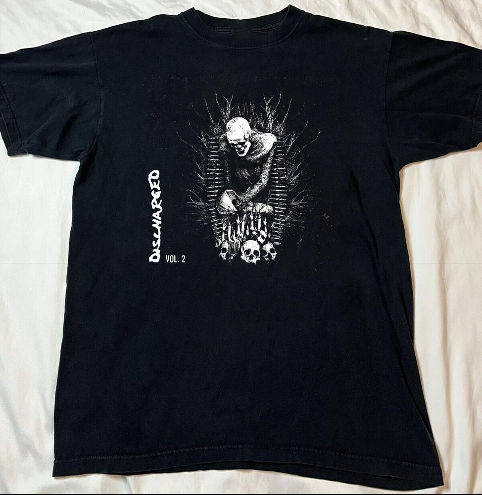 

RARE! Discharge Band Black Cotton All size S-5XL AD710 Unisex T-Shirt L
