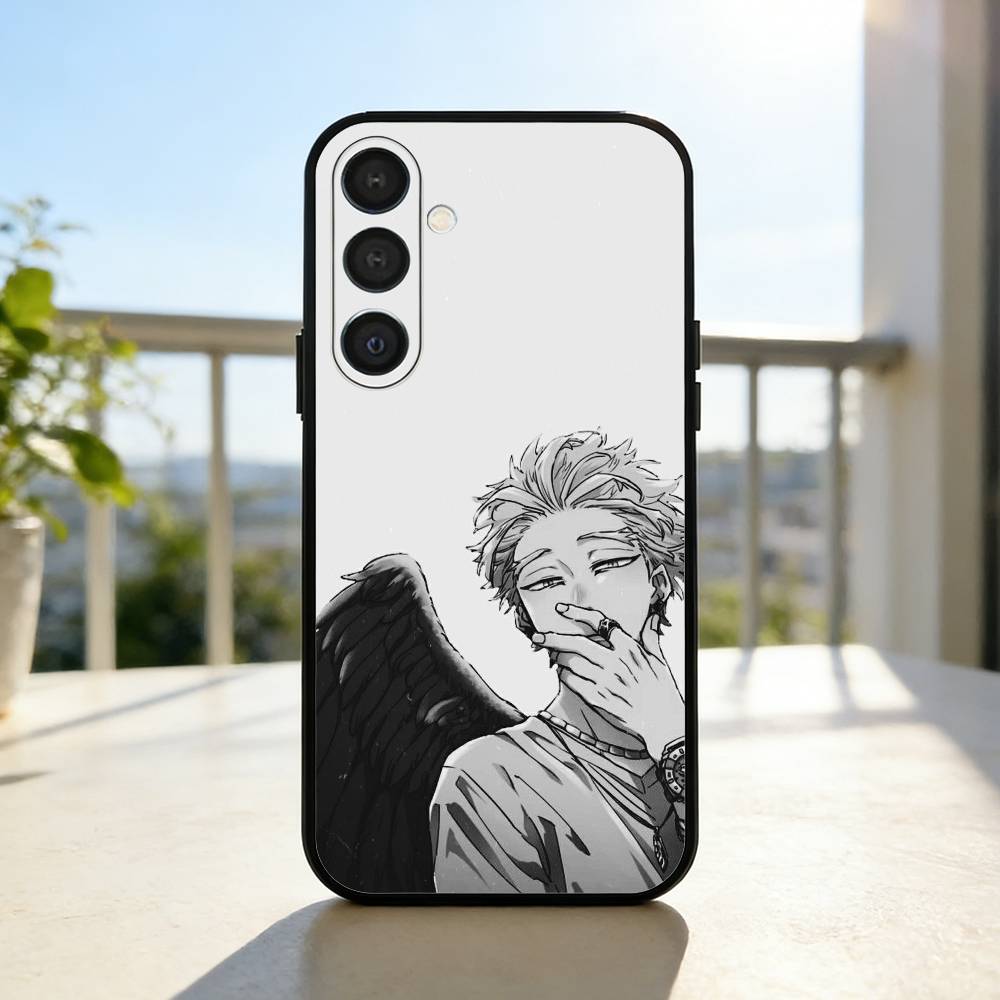 Anime MHA Hawks BNHA Phone Case For Samsung A73,72,71,A52,51,40,41,A22,A32,31,A13, Soft Black Shell