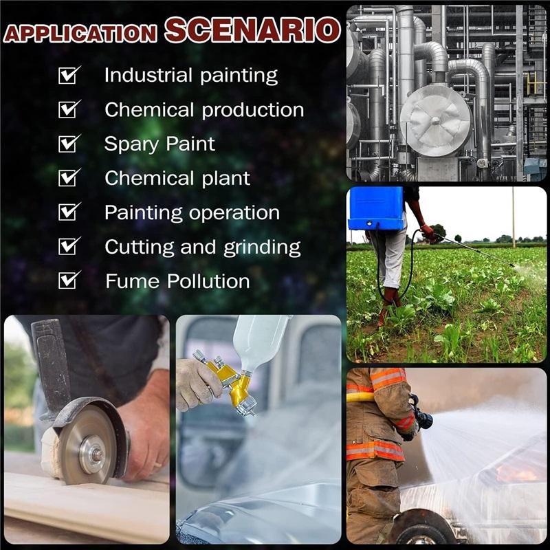 Gas Masks Survival Nuclear and Chemical - Reusable Full Face Respirator Gas Mask with Activated Carbon Filter