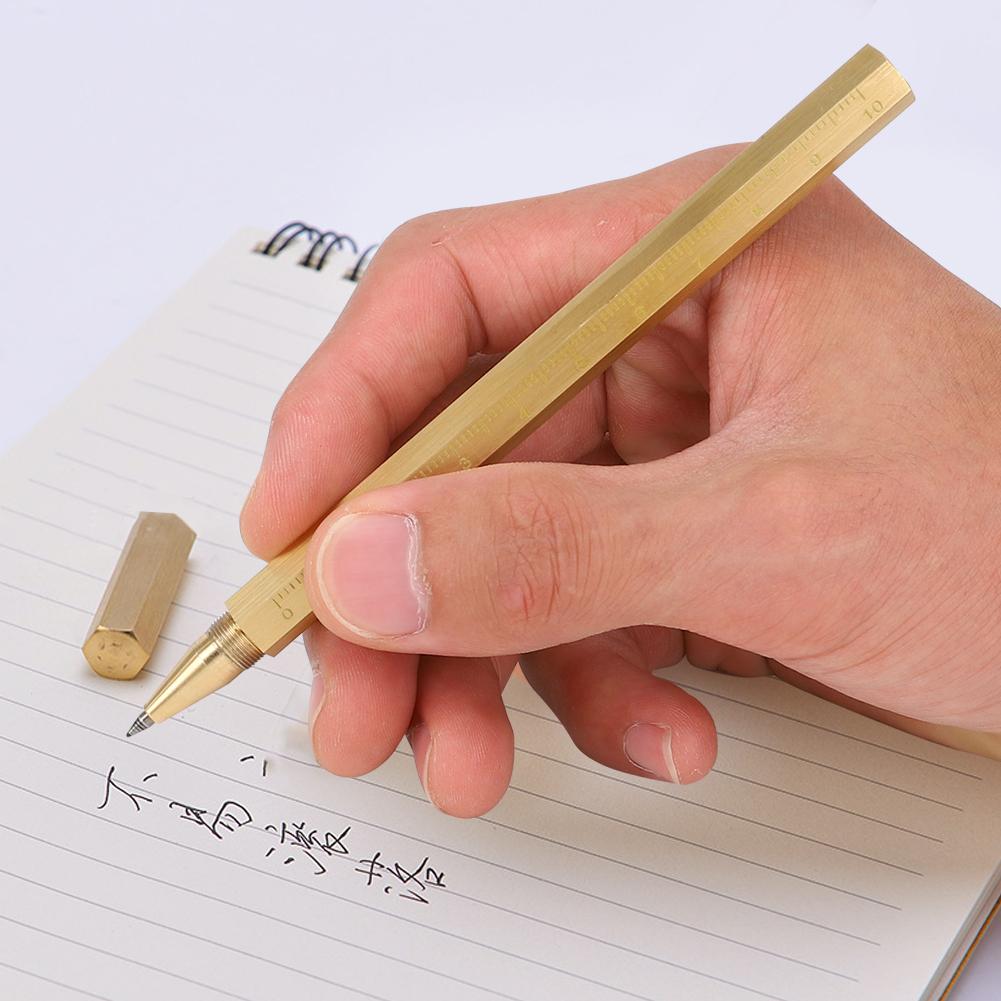 Brushed Brass Gel Pen   0.5mm Writing Pen School   Supplies Gift