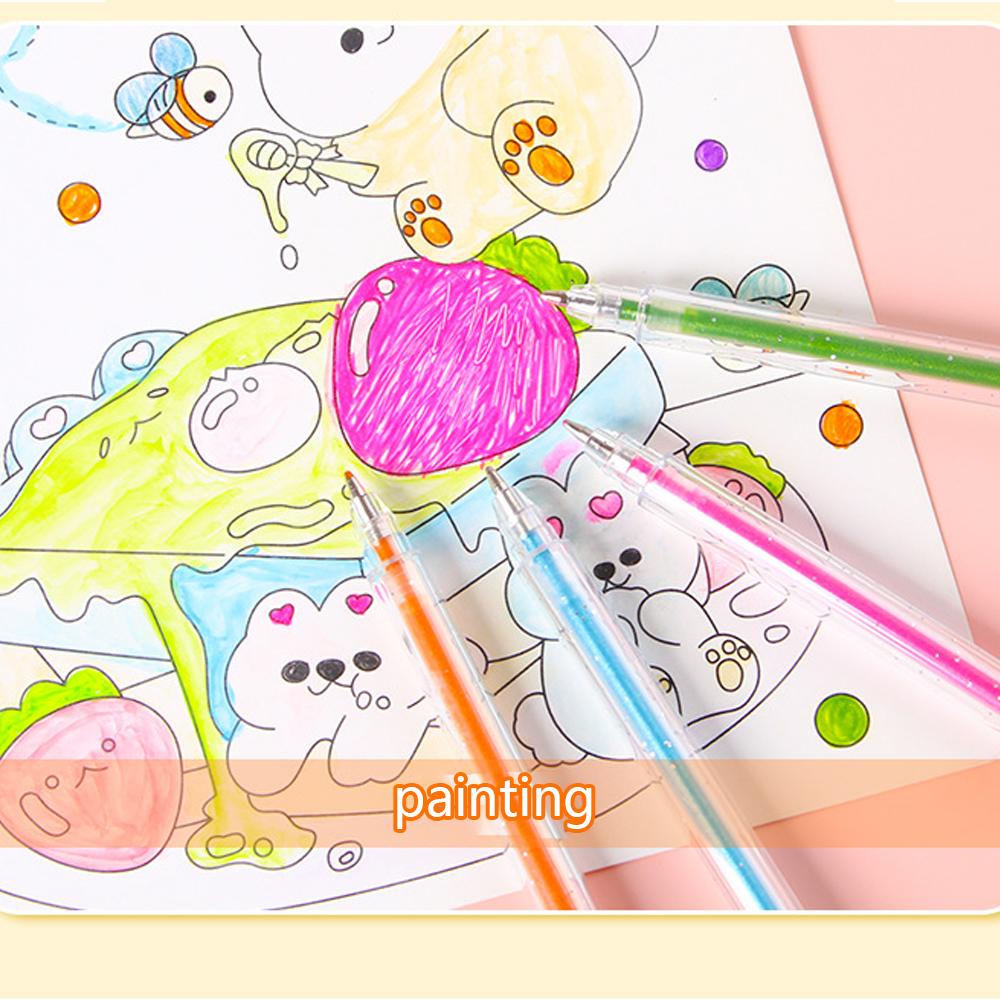 Conjunto de Canetas Esferográficas Metálicas com Glitter de 8 Cores Presente de Luxo para Artistas, Journaling, Artesanato DIY, Scrapbooking