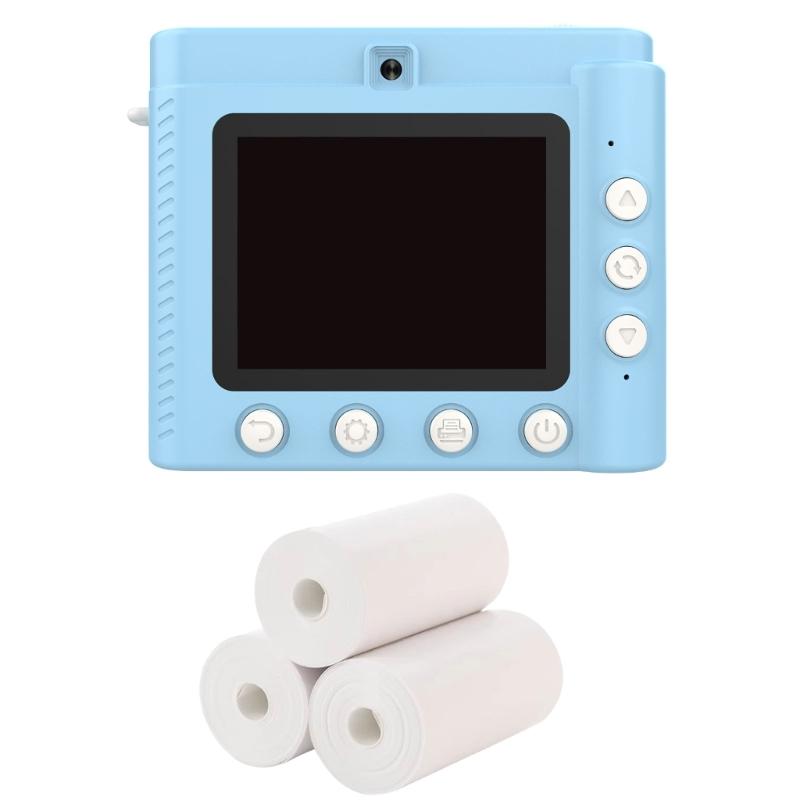 

Kids Instants Print Camera Set With 3 Paper Rolls Portable, High Resolution Images, Thermals Printing