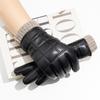 Winter Genuine Leather Gloves with Long Checkered Patterns Are Popular In Europe and America. They Are Windproof and Warm for Driving and Cycling
