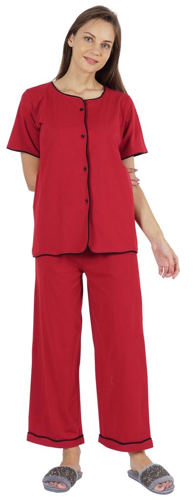 Inkmeso Top Pajama Set Women Solid Sleepwear Pj Loungewear 2 Piece Set