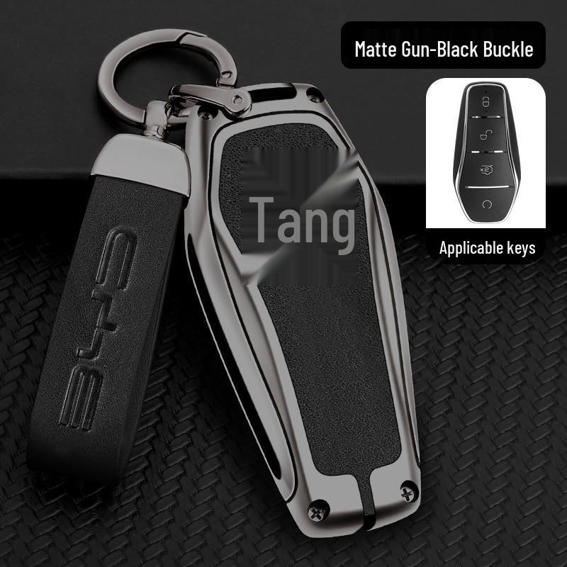BYD Key Case Metal Shell: Anti-Lost Protection for Song PRO, Han, Tang, Song PLUS, Song MAX, Qin PRO Models.