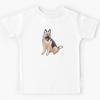 German Shepherd Illustration Kids T-Shirt