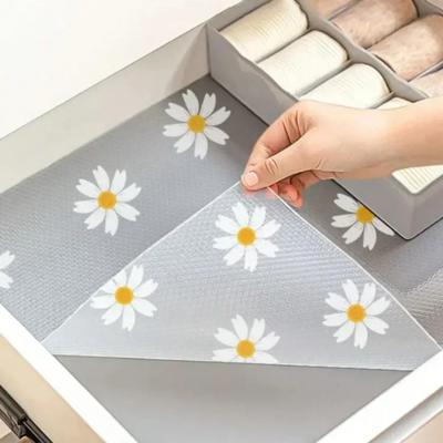 Tapete de armário EVA Daisy Pad, forros de gaveta reutilizáveis, antiderrapantes, à prova d'água, à prova de umidade, tapete de gaveta, forro de gaveta