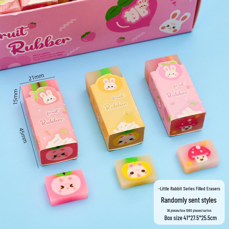 Cartoon-Sandwich-Radiergummi mit geringer Staubentwicklung - Geschenk für Schüler, Schreibwaren